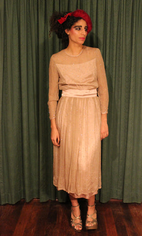 Glittering Georgette Illusion Dress
